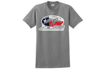 Image of Duck Commander DS500TFM07 Texas Flag T-Shirt Short Sleeve Gray Med Cotton