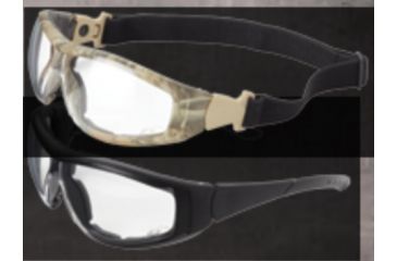 Image of Duck Commander Sunglasses Closed Frame Black Clear Ballistic Lens, Black/Clear 65026