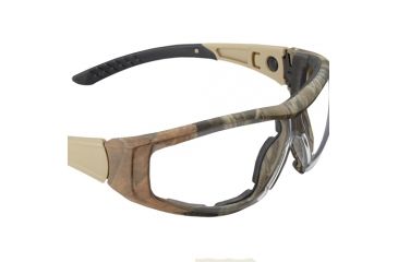 Image of Duck Commander Sunglasses Closed Frame Camo Clear Ballistic Lens, Advantage Max4/Clear 65025