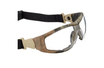 Image of Duck Commander Sunglasses Closed Frame Camo Clear Ballistic Lens, Advantage Max4/Clear 65025