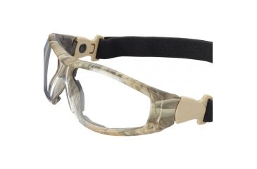 Image of Duck Commander Sunglasses Closed Frame Camo Clear Ballistic Lens, Advantage Max4/Clear 65025