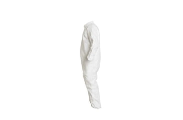 Image of DuPont IC181S Tyvek IsoClean Coverall w/Elastic Wrists and Ankles, White, Large, Case of 25, IC181SWHLG00