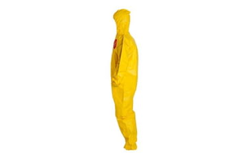 Image of DuPont Tychem 2000 Coveralls w/Hood, Elastic Wrists and Ankles, Bound Seams, Yellow, Extra Large, 12 Pack, QC127BYLXL00
