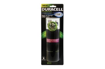 Image of Duracell 10ft Flat Micro USB to USB Sync and Charge Cable, Black PRO440