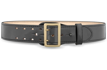 Image of DutyMan 2-1/4inch High-gloss Leather Sam Browne 2-row Stitch Duty Belt With Gold Buckle DTY-1031-42-9002