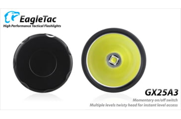 Image of EAGTAC GX25A3 Flashlight, XM-L2 U2 NW LED, 1105lm, Black, GX25A3-XML2-NW