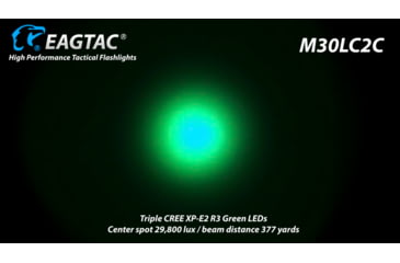 Image of EAGTAC M30LC2-C Flashlight Kit, 3 Nichia 219B CRI-92 LED, 1000lm, Black, M30LC2C-3*219B-KIT-NW
