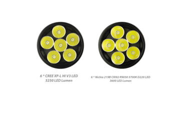 Image of EAGTAC MX30L3-CR Base Flashlight, 6 Nichia 219C CRI92 4000K LED, 3850lm, Black, MX30L3CR-6*219C-BASE-NW