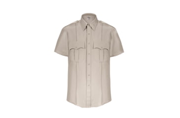 Image of Elbeco TexTrop2 Zippered Short Sleeve Polyester Shirt - Mens, 22 in, Silver Tan, Z3312N-22
