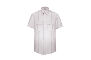 Image of Elbeco TexTrop2 Zippered Short Sleeve Polyester Shirt - Mens, 18.5 in, White, Z3310N-18.5