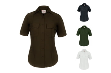 Image of Elbeco Textrop2 Ss Shirt W/zipper, Brown, Midnight Navy, Spruce Green, White