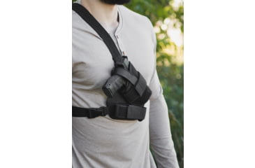 Image of Elite Survival Systems Warden Ballistic Nylon Chest Holster, 2RDO, Right Hand, Black 7105-2RDO-RH