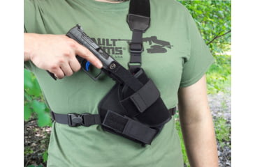 Image of Elite Survival Systems Warden Chest Holster, Left Hand, Black, 2, 7105-2-LH