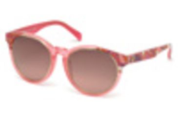 Image of Emilio Pucci EP0028 Sunglasses - Pink Frame Color, Gradient Bordeaux Lens Color