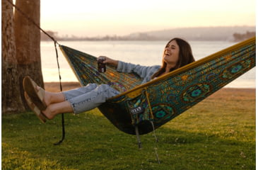 Image of Eno DoubleNest Print Hammock, Mantra/Gold, One Size, DNP272