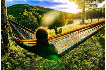 Image of Eno DoubleNest Print Hammock, Mantra/Gold, One Size, DNP272