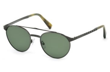 Image of Ermenegildo Zegna EZ0026 Sunglasses - Shiny Gun Metal Frame Color