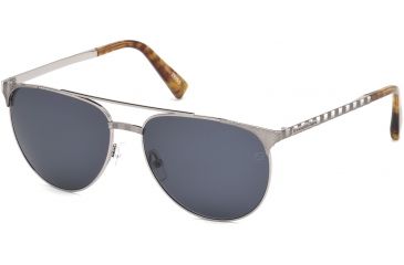 Image of Ermenegildo Zegna EZ0040 Sunglasses - Shiny Light Ruthenium Frame Color