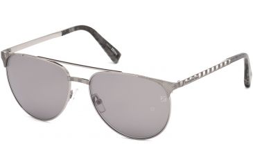 Image of Ermenegildo Zegna EZ0040 Sunglasses - Shiny Light Ruthenium Frame Color