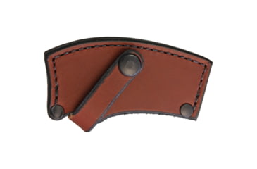 Image of Esee Gibson Axe, 10.5in Overall, 3in Black Stonewash 1095Hc Steel Axe Head With 4.5in Cutting Edge, Brown Finger Grooved Micarta Handle, Brown Leather Sheath, Brown, GIBSON AXE