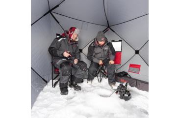 Image of Eskimo 3HD, Pop-Up Portable Shelter, No-Trip Door, Red/Black, 3-Person, 46075