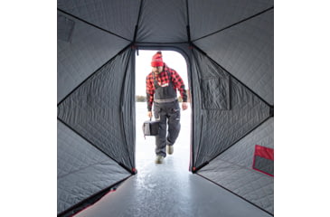 Image of Eskimo 3HD, Pop-Up Portable Shelter, No-Trip Door, Red/Black, 3-Person, 46075