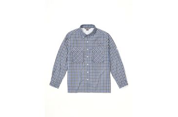 Image of ExOfficio Air Strip Check Plaid Long Sleeve Shirt - Mens, Admiral Blue, Large, 1001-3159-5017-L