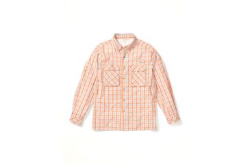 Image of ExOfficio Air Strip Check Plaid Long Sleeve Shirt - Mens, Gold Flame, Small, 1001-3159-2304-S