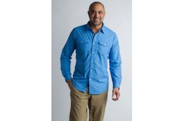 Image of ExOfficio BA Chios Long Sleeve Shirt Men's, Silverlake, L 11013150-5280_L