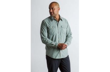 Image of ExOfficio BA Chios Long Sleeve Shirt Men's, Dusty Sage, XL 11013150-6800_XL