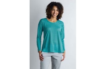 Image of ExOfficio BA Modena Long Sleeve Tunic Women's, Saltwater Heather, XS 21113078-5252_XS