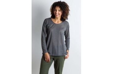 Image of ExOfficio BA Modena Long Sleeve Tunic Women's, Black Heather, XS 21113078-9964_XS