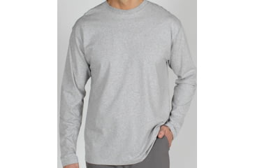 Image of ExOfficio Bugsaway Chasr Crew  Long Sleeve Tee - Mens-Grey Heather-Large
