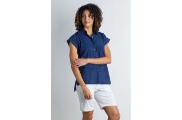 Image of ExOfficio Lencia Short Sleeve Shirt Women's, Ink, XS 20023097-5995_XS