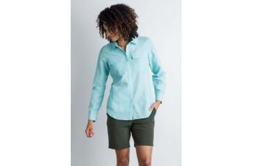 Image of ExOfficio Rotova Long Sleeve Shirt Women's, Icelandic, S 20013156-5170_S