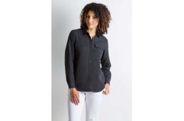 Image of ExOfficio Rotova Long Sleeve Shirt Women's, Black, S 20013156-9999_S