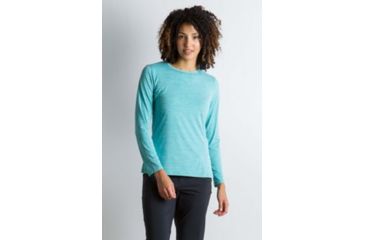 Image of ExOfficio Sol Cool Kaliani Long Sleeve Shirt Women's, Saltwater Heather, M 20113112-5252_M
