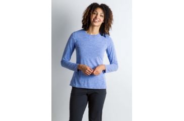 Image of ExOfficio Sol Cool Kaliani Long Sleeve Shirt Women's, Lobelia Heather, M 20113112-5515_M