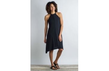 Image of ExOfficio Wanderlux Halter Dress Women's, Black, M 20613103-9999_M
