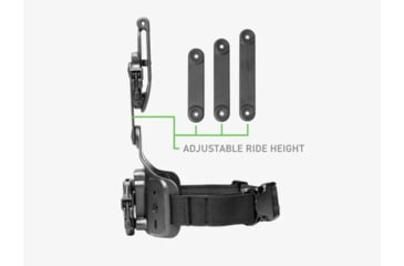 Image of Alien Gear Holsters Rapid Force Expansion Dynamic Drop Leg Holster With Locking Belt Slide w/ Standard Strap w/Standard Buckle w/Clamshell Packaging, Matte Black, RFX-DD-BK-LBS-S-LK-C