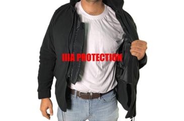Image of FAB Defense Masada Fleece Concealed Body Armor Vest, Level IIIA, Black, Large, Masada-Fleece-IIIA L