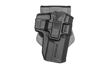 Image of Scorpus M1 Level II Retention OWB Belt/Paddle Holster, Glock 20/Glock 37/Glock 29/Glock 38/Glock 30/Glock 36/Glock 39/Glock 21/Glock 40, Left Hand, Matte, Black, SC-G21RLHB
