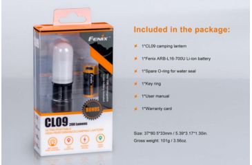 Image of Fenix CL09 Lantern w/ Battery, 200 Lumens, Black CL09RBBK