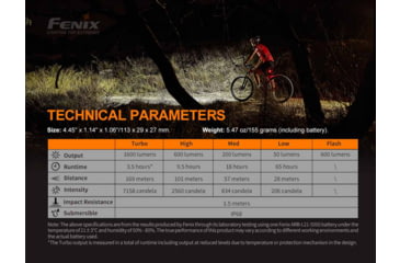 Image of Fenix Lighting BC26R Lithium Ion 1600 Lumens Bike Lights