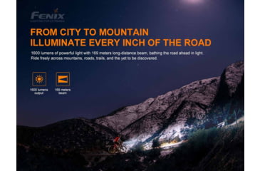 Image of Fenix Lighting BC26R Lithium Ion 1600 Lumens Bike Lights, Black, BC26RXBK