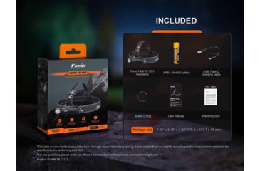 Image of Fenix Lighting HM61R V3 ARB-L18-4000 1800 Lumens LED Headlamp