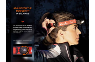 Image of Fenix Lighting HM65R-T V2.0 Lithium Ion 1600 Lumens Luminus SST40 LED, Luminus SST20 LED Headlamp, Black, HM65RTV2BK