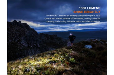 Image of Fenix Lighting HP12R-T Lithium Ion 1300 Lumens Luminus SST25, Luminus SST20 CR480, 2835 LED Headlamp, Red, HP12RTRD