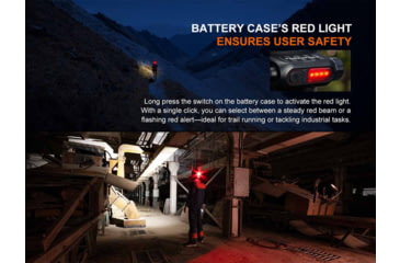 Image of Fenix Lighting HP12R-T Lithium Ion 1300 Lumens Luminus SST25, Luminus SST20 CR480, 2835 LED Headlamp, Red, HP12RTRD