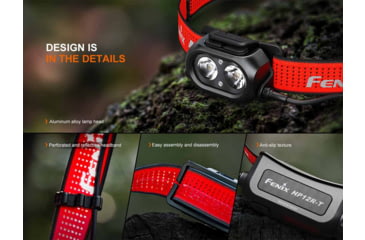 Image of Fenix Lighting HP12R-T Lithium Ion 1300 Lumens Luminus SST25, Luminus SST20 CR480, 2835 LED Headlamp, Red, HP12RTRD